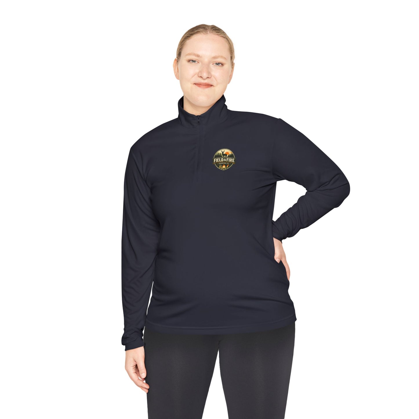 Field & Fire Trading Co Logo Unisex Quarter Zip Pullover