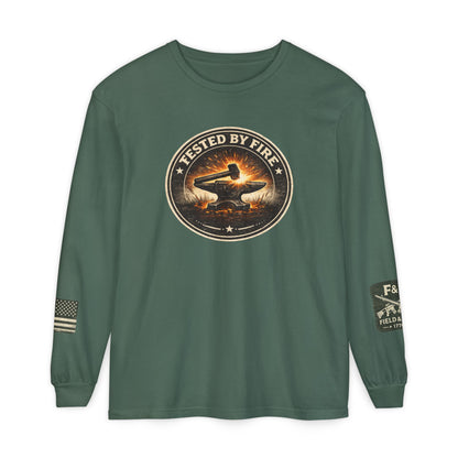 Tested By Fire Unisex Garment-dyed Long Sleeve T-Shirt