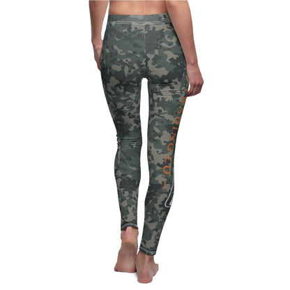 Deep Pine Shadow Women's Cut & Sew Casual Leggings (AOP)