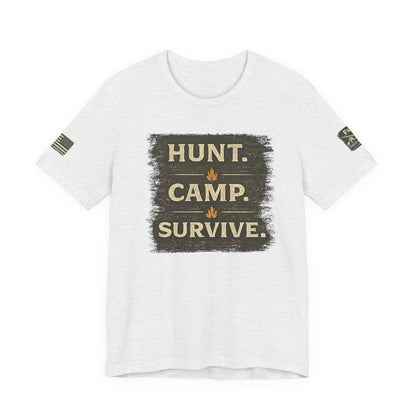 Hunt Camp Survive Unisex Jersey Short Sleeve Tee