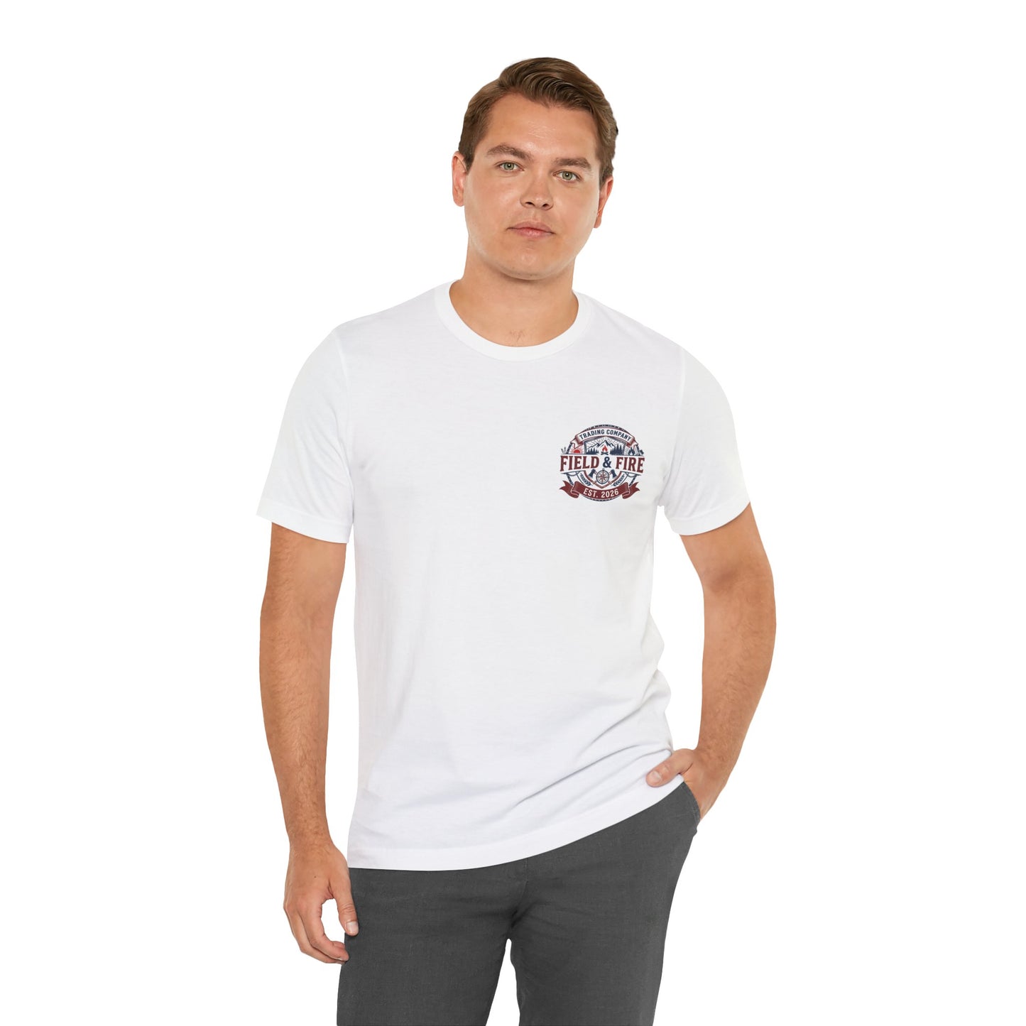 FNF Medallion Unisex Jersey Short Sleeve Tee - Red & Blue Design