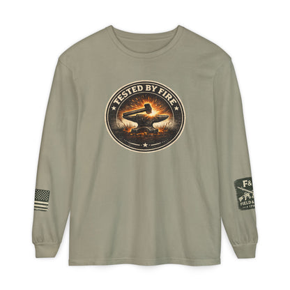 Tested By Fire Unisex Garment-dyed Long Sleeve T-Shirt