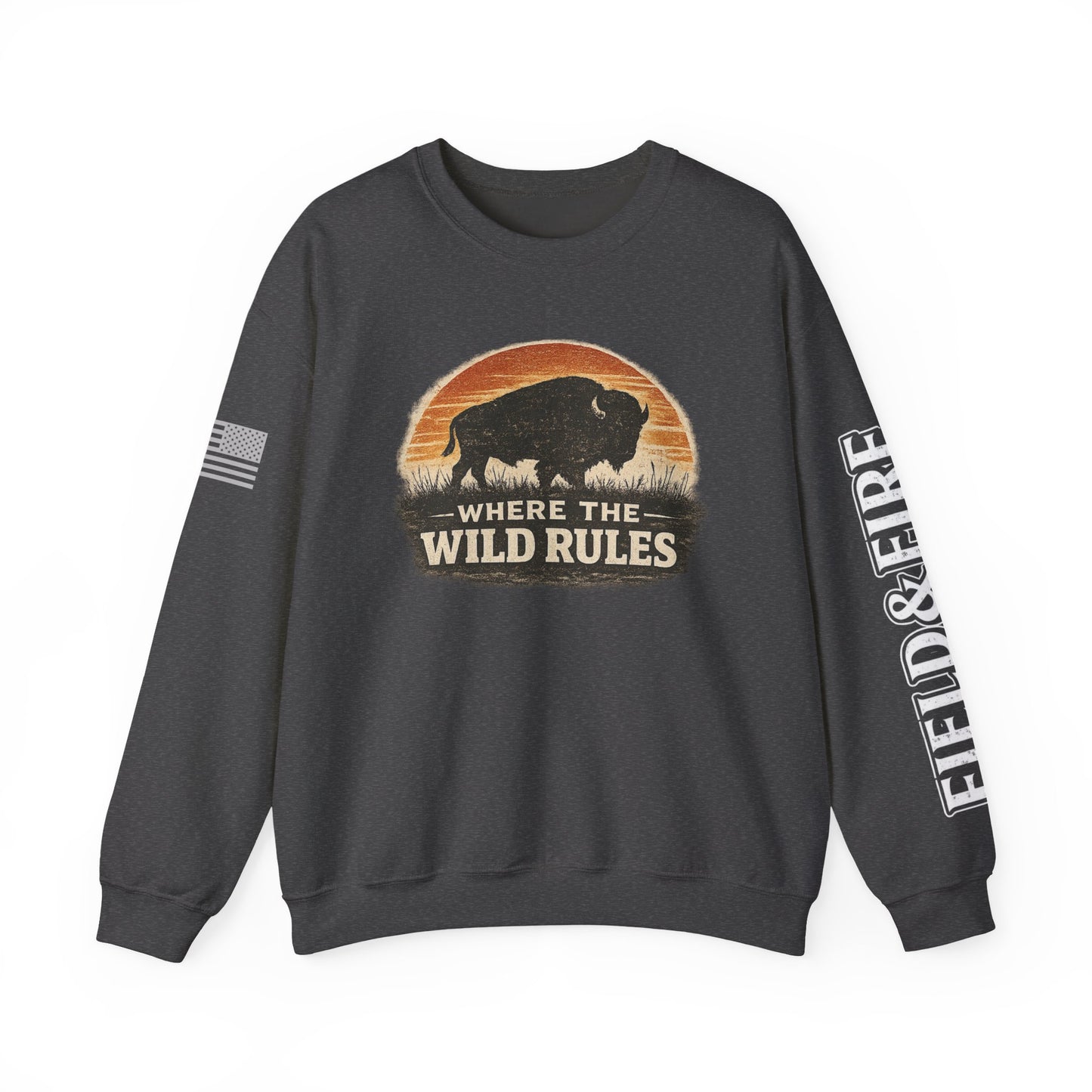 Where The Wild Rules Unisex Heavy Blend™ Crewneck Sweatshirt