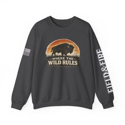 Where The Wild Rules Unisex Heavy Blend™ Crewneck Sweatshirt