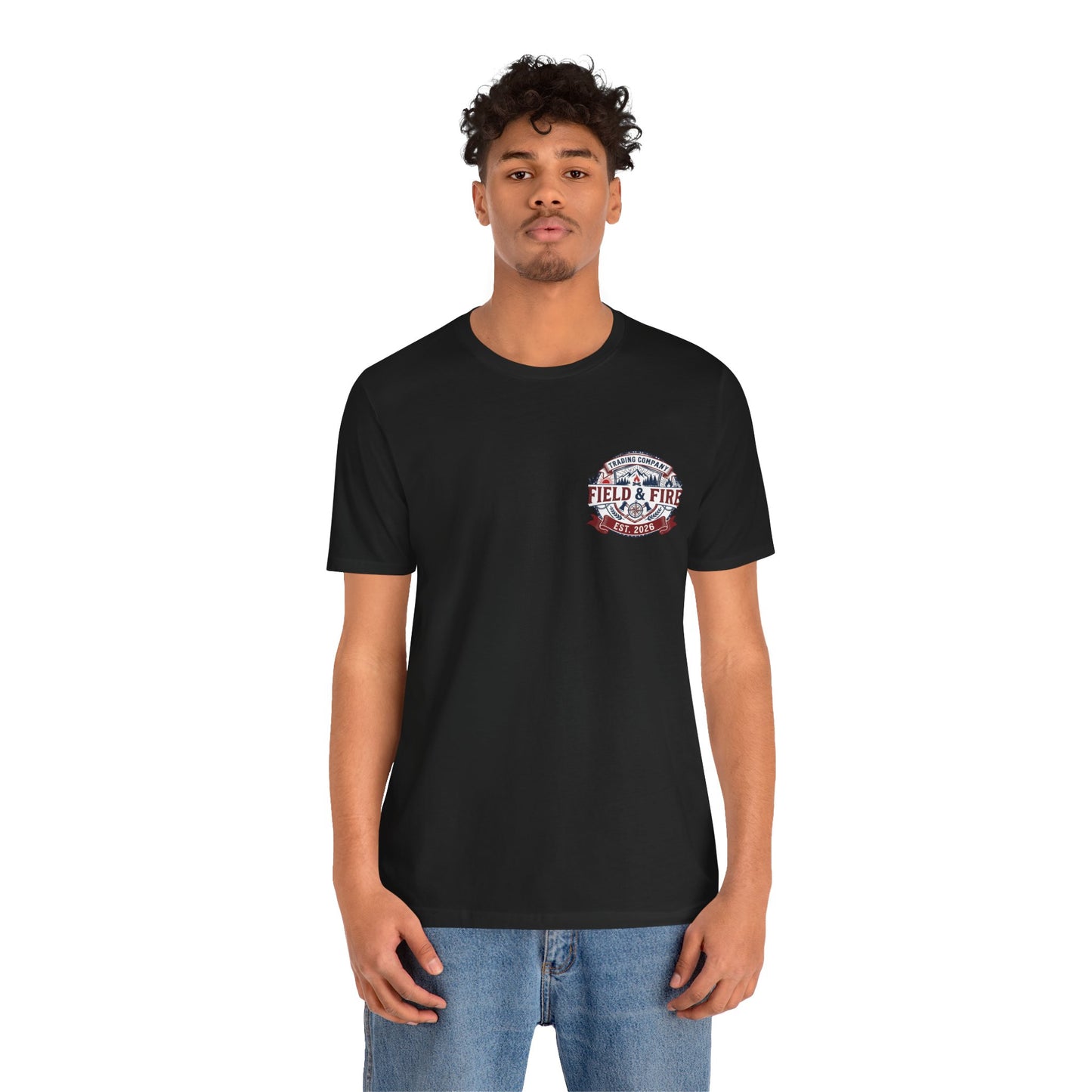 FNF Medallion Unisex Jersey Short Sleeve Tee - Red & Blue Design