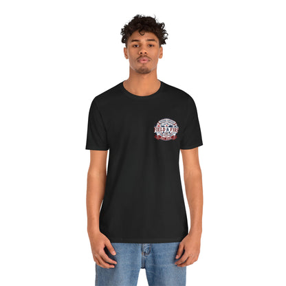 FNF Medallion Unisex Jersey Short Sleeve Tee - Red & Blue Design