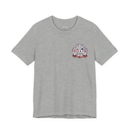 FNF Medallion Unisex Jersey Short Sleeve Tee - Red & Blue Design