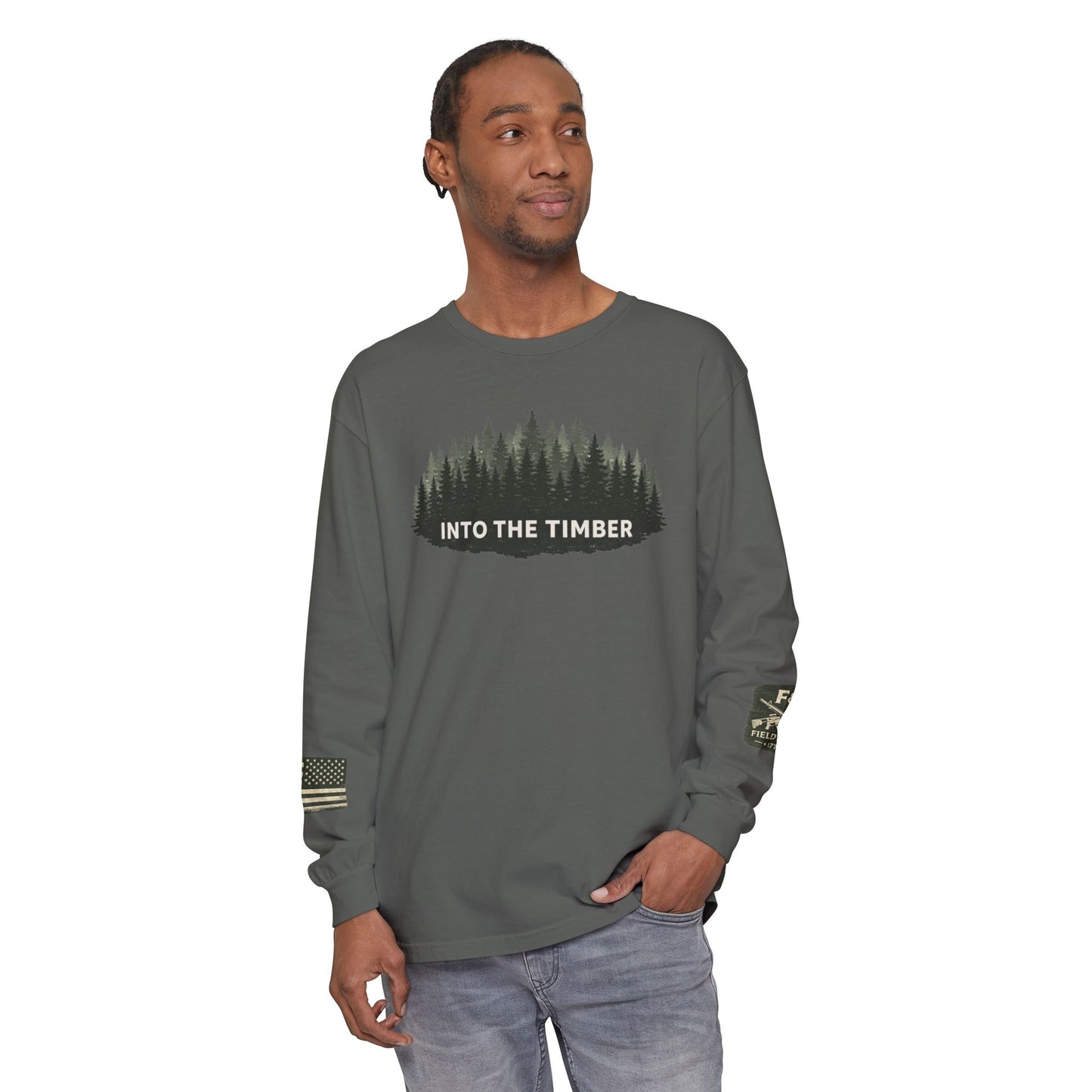 Into The Timber Unisex Garment-dyed Long Sleeve T-Shirt