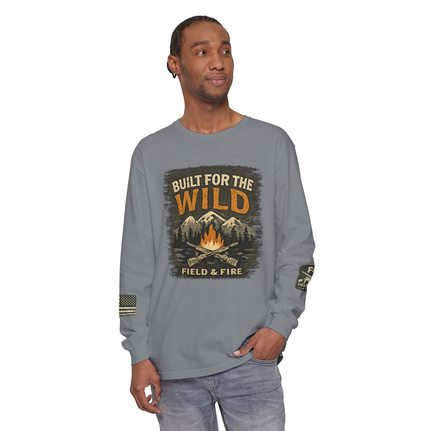 Built For The Wild Unisex Garment-dyed Long Sleeve T-Shirt