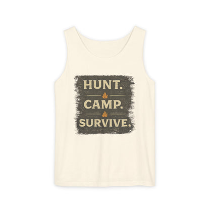 Hunt Camp Survive Unisex Garment-Dyed Tank Top