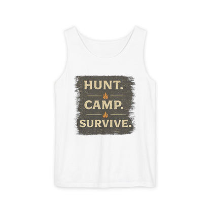 Hunt Camp Survive Unisex Garment-Dyed Tank Top