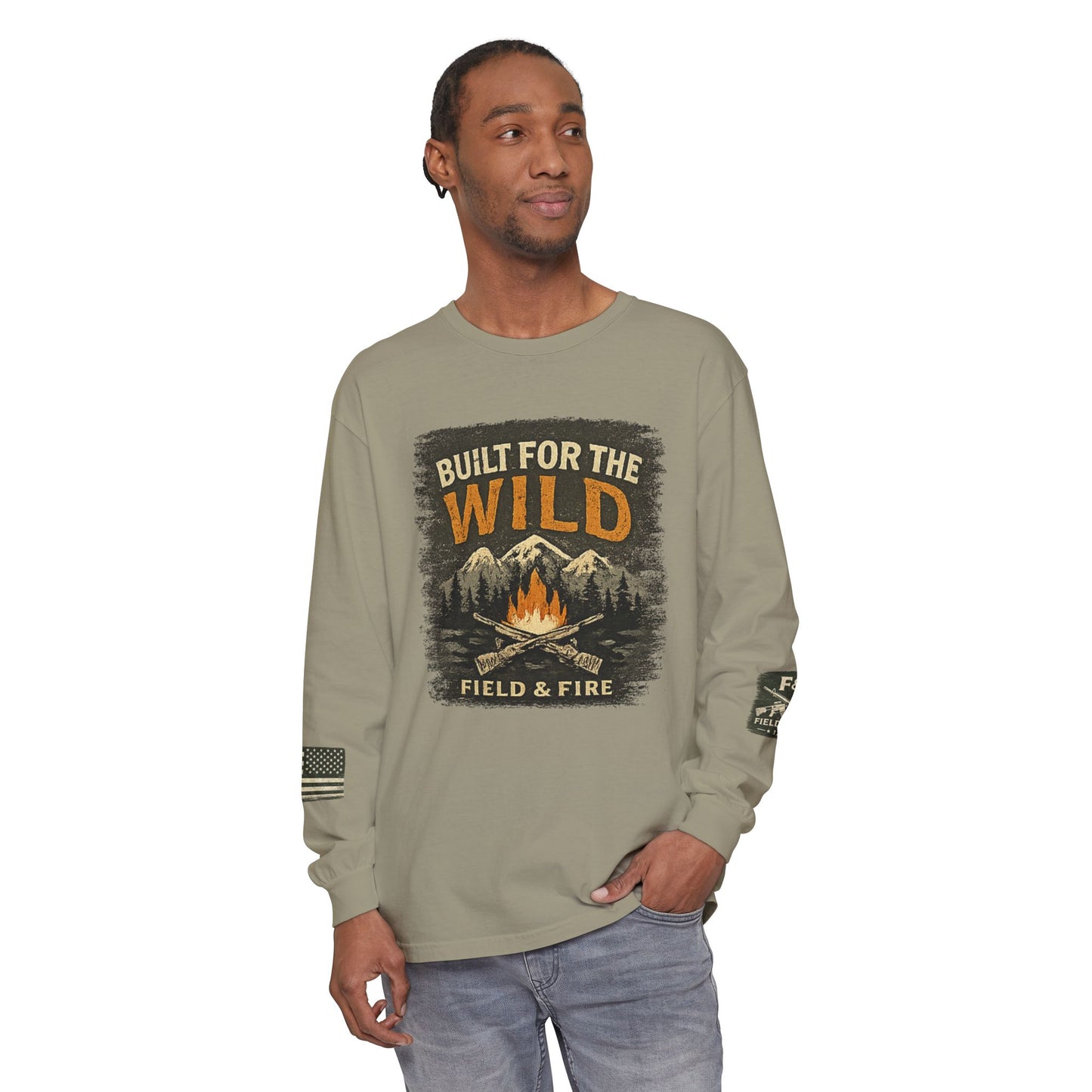 Built For The Wild Unisex Garment-dyed Long Sleeve T-Shirt