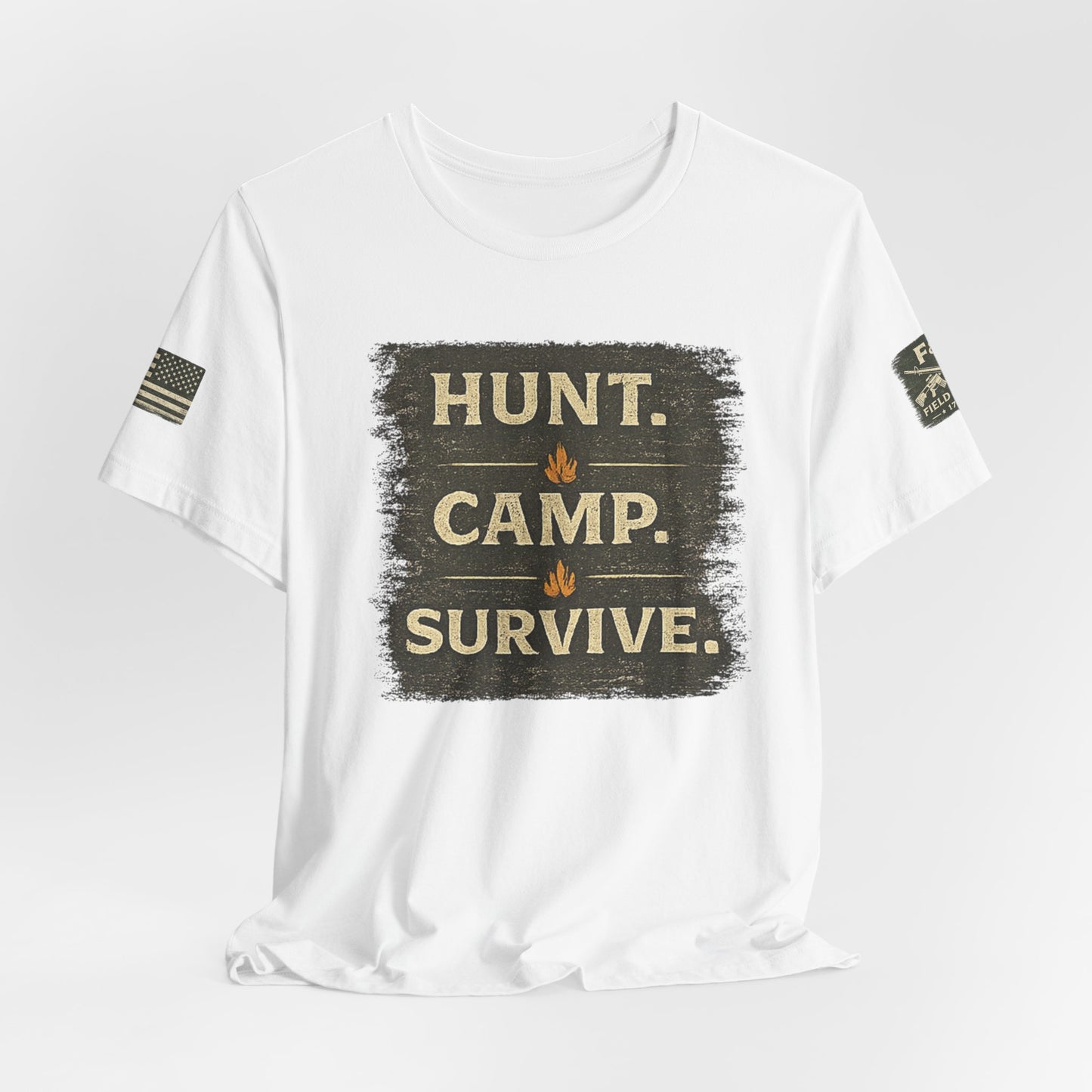 Hunt Camp Survive Unisex Jersey Short Sleeve Tee