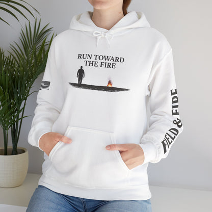Run Toward The Fire Unisex Heavy Blend™ Hooded Sweatshirt