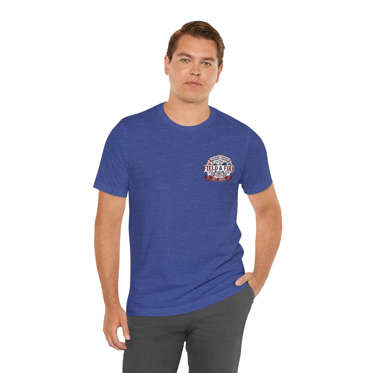 FNF Medallion Unisex Jersey Short Sleeve Tee - Red & Blue Design