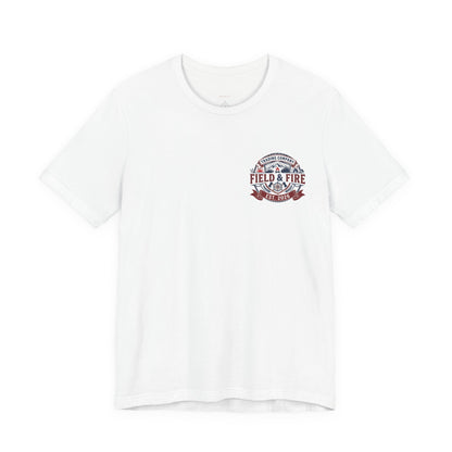 FNF Medallion Unisex Jersey Short Sleeve Tee - Red & Blue Design
