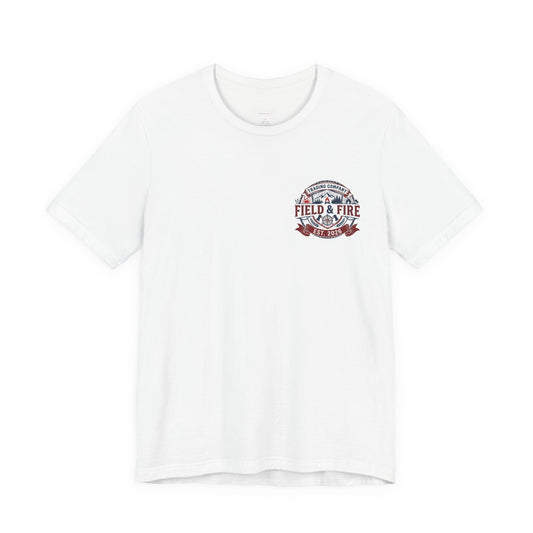 FNF Medallion Unisex Jersey Short Sleeve Tee - Red & Blue Design