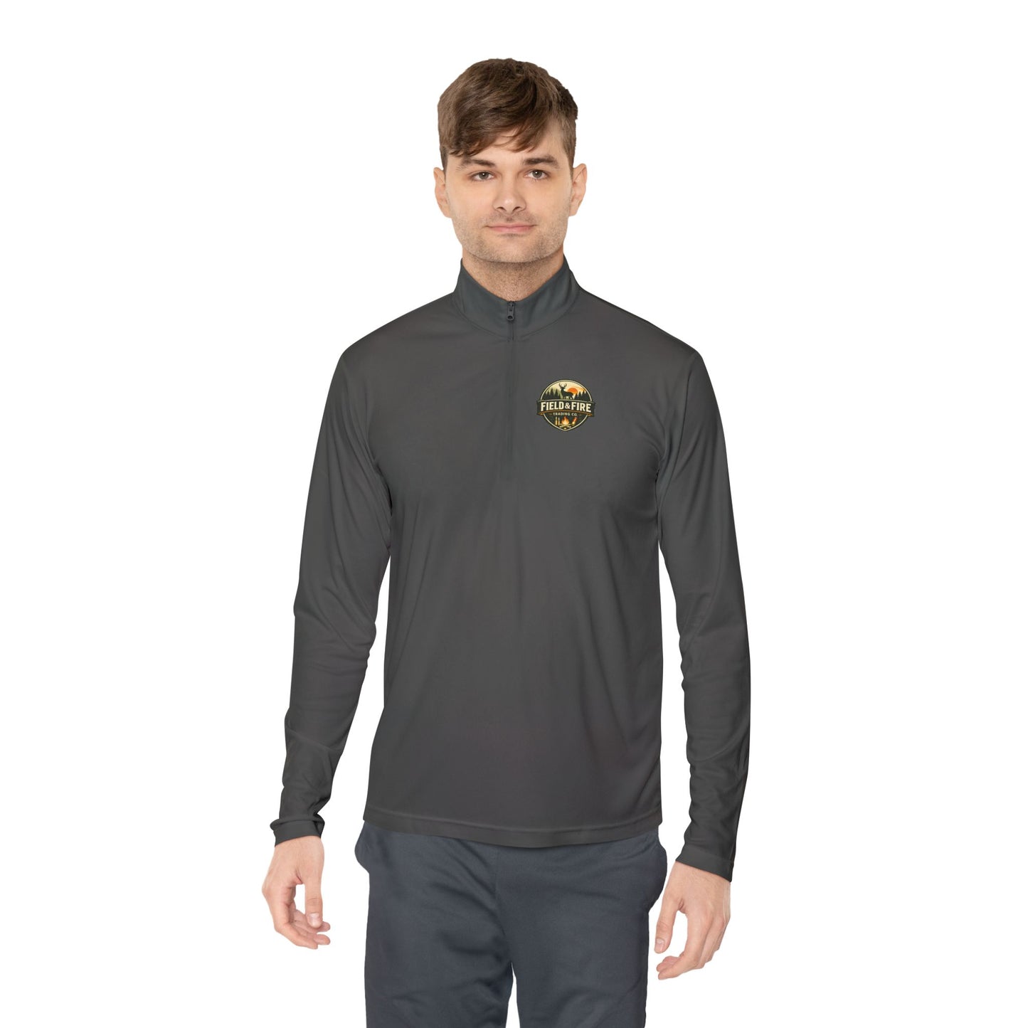 Field & Fire Trading Co Logo Unisex Quarter Zip Pullover