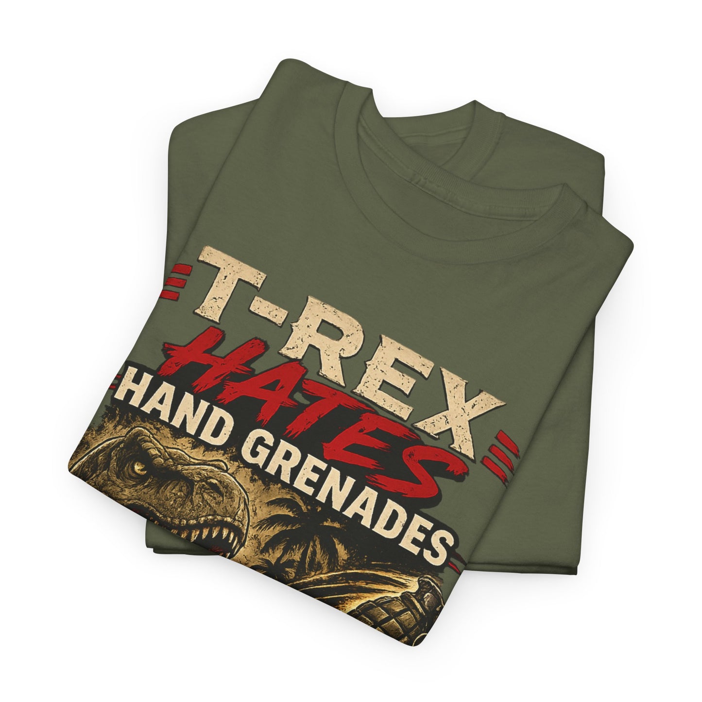 T-Rex Hates Hand Grenades Tee