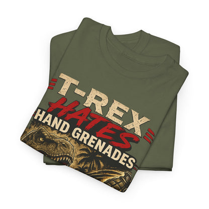 T-Rex Hates Hand Grenades Tee