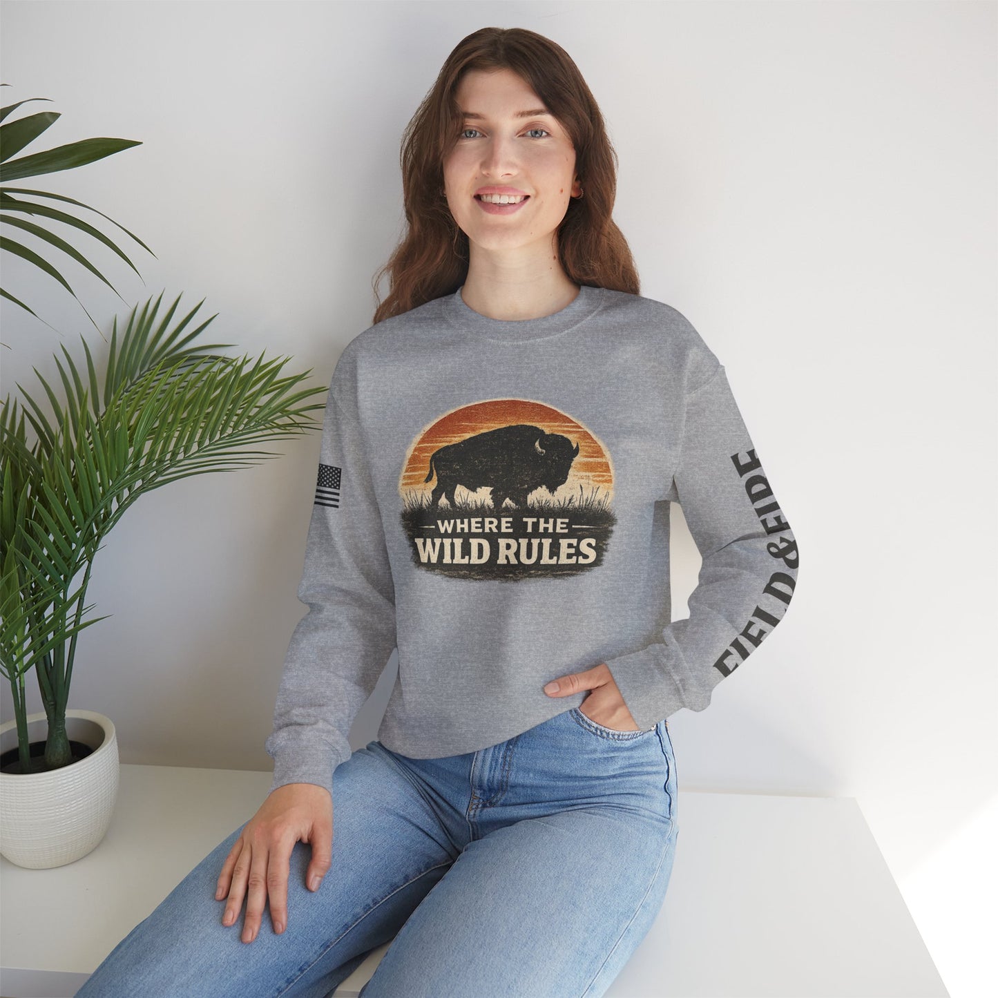 Where The Wild Rules Unisex Heavy Blend™ Crewneck Sweatshirt