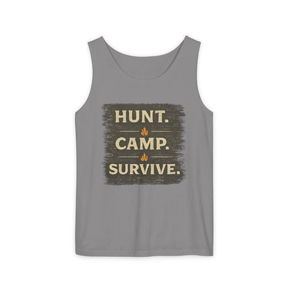 Hunt Camp Survive Unisex Garment-Dyed Tank Top