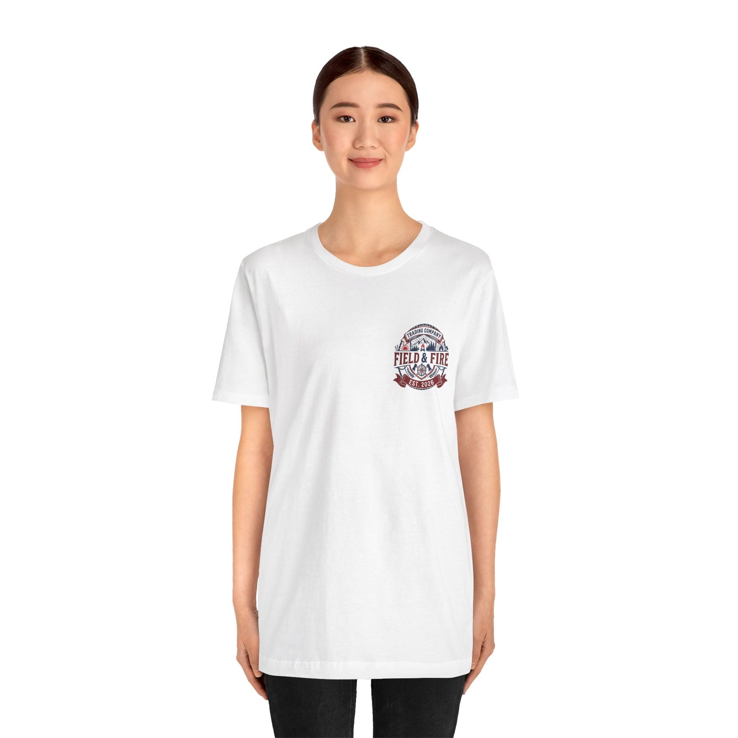 FNF Medallion Unisex Jersey Short Sleeve Tee - Red & Blue Design