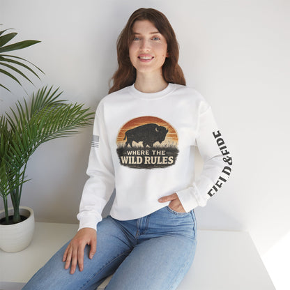 Where The Wild Rules Unisex Heavy Blend™ Crewneck Sweatshirt