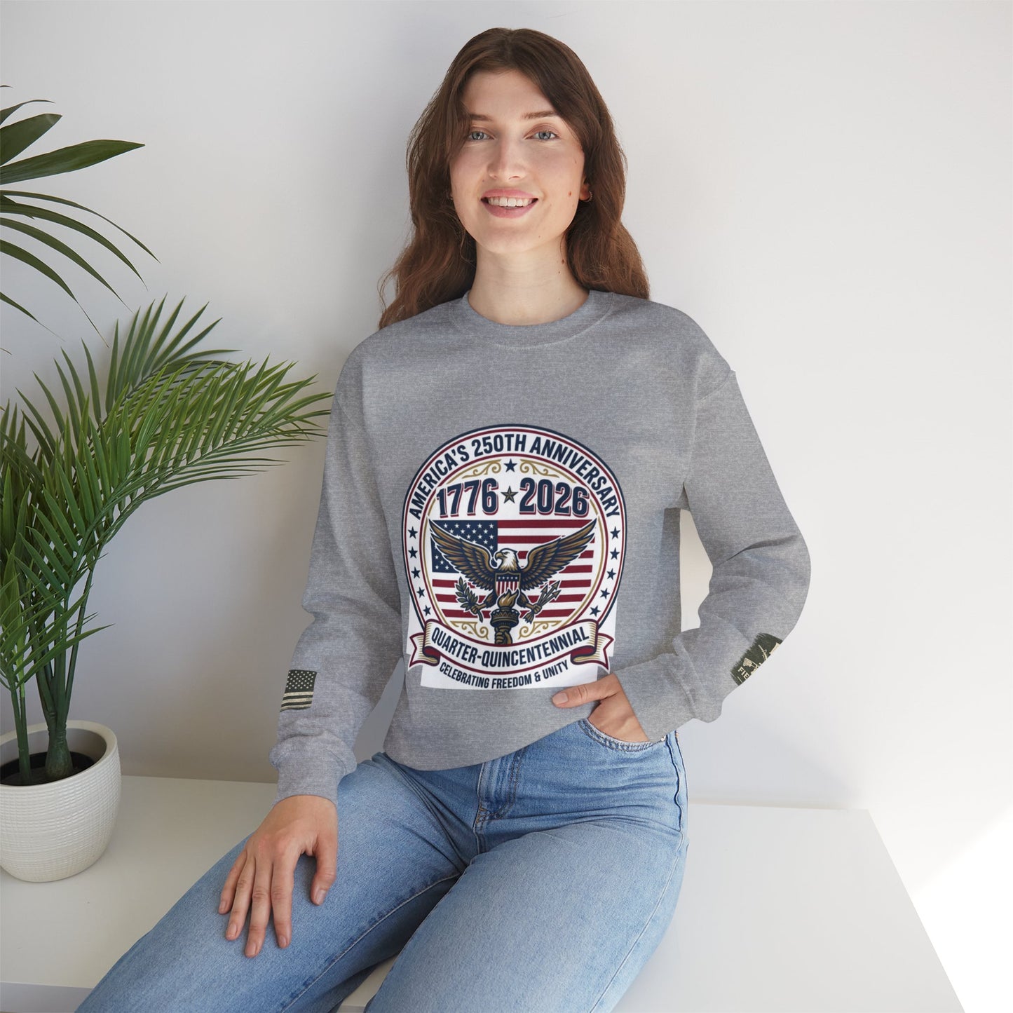 Happy 250th MERICA! Unisex Heavy Blend™ Crewneck Sweatshirt