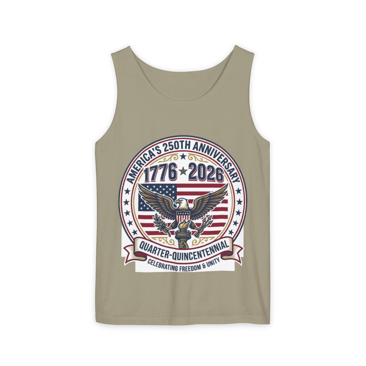 Happy 250th MERICA! Unisex Garment-Dyed Tank Top