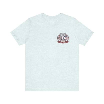 FNF Medallion Unisex Jersey Short Sleeve Tee - Red & Blue Design