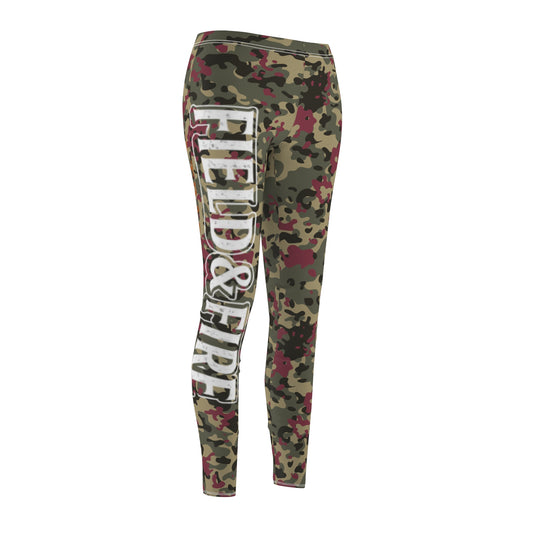 Crimson Brush Women's Cut & Sew Casual Leggings (AOP)