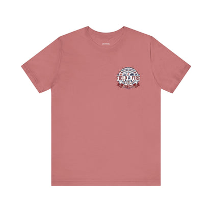 FNF Medallion Unisex Jersey Short Sleeve Tee - Red & Blue Design