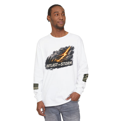 Outlast The Storm Unisex Garment-dyed Long Sleeve T-Shirt