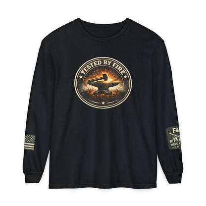 Tested By Fire Unisex Garment-dyed Long Sleeve T-Shirt