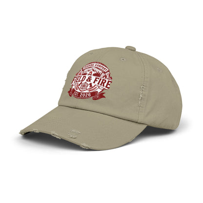 FNF Medallion Unisex Distressed Cap - Red Graphic