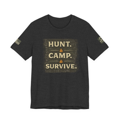 Hunt Camp Survive Unisex Jersey Short Sleeve Tee