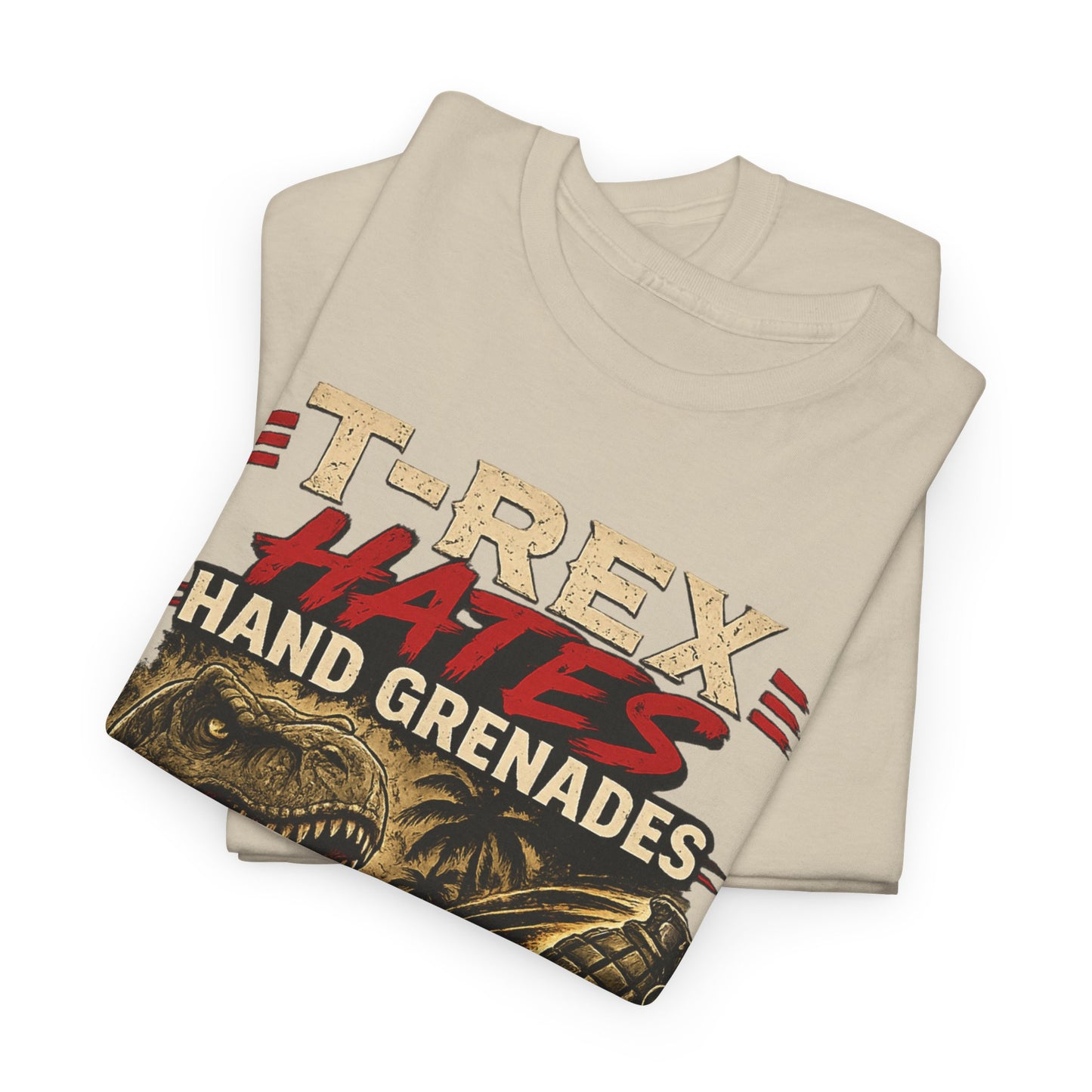 T-Rex Hates Hand Grenades Tee