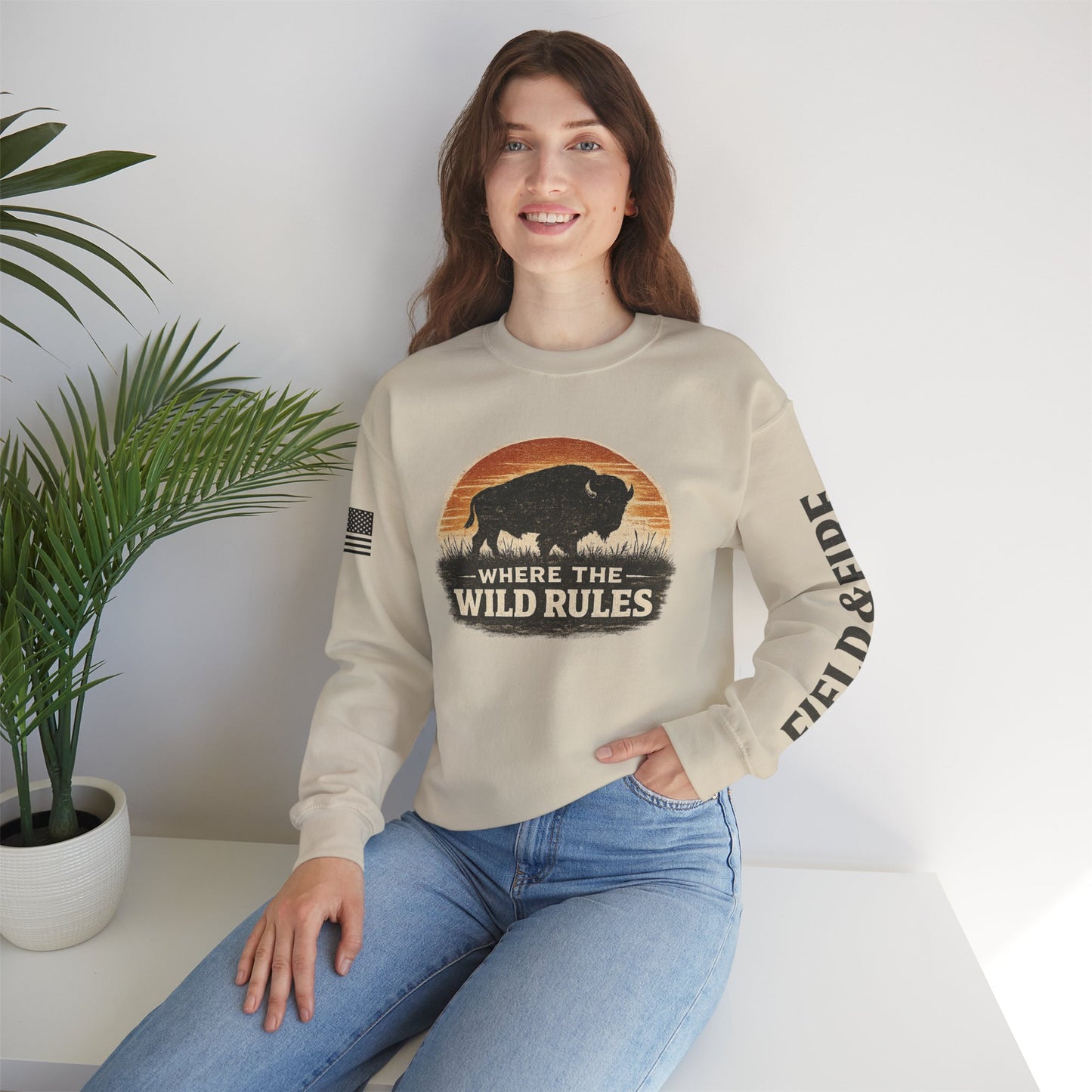 Where The Wild Rules Unisex Heavy Blend™ Crewneck Sweatshirt