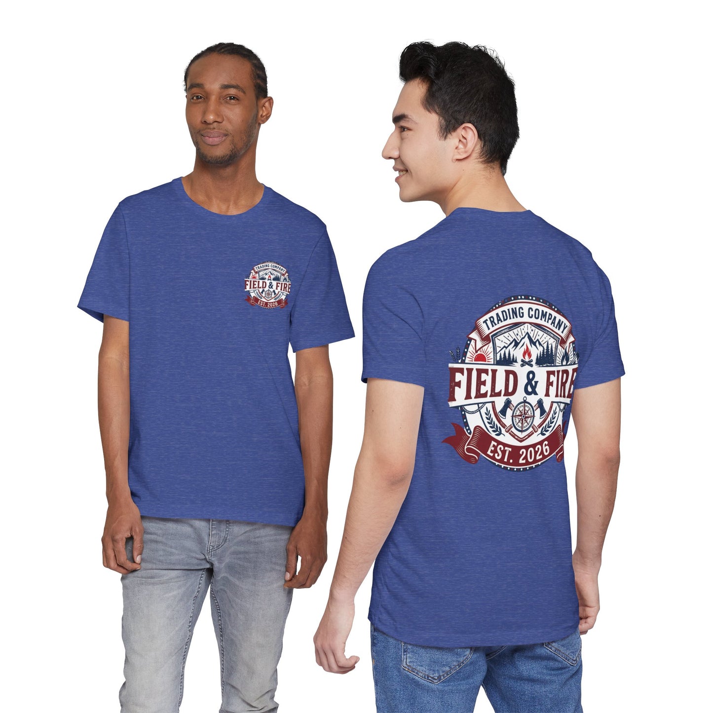 FNF Medallion Unisex Jersey Short Sleeve Tee - Red & Blue Design