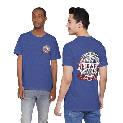 FNF Medallion Unisex Jersey Short Sleeve Tee - Red & Blue Design