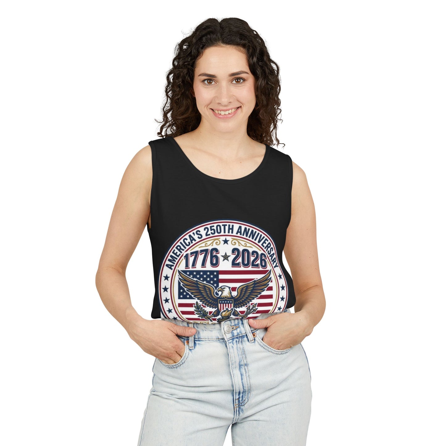 Happy 250th MERICA! Unisex Garment-Dyed Tank Top