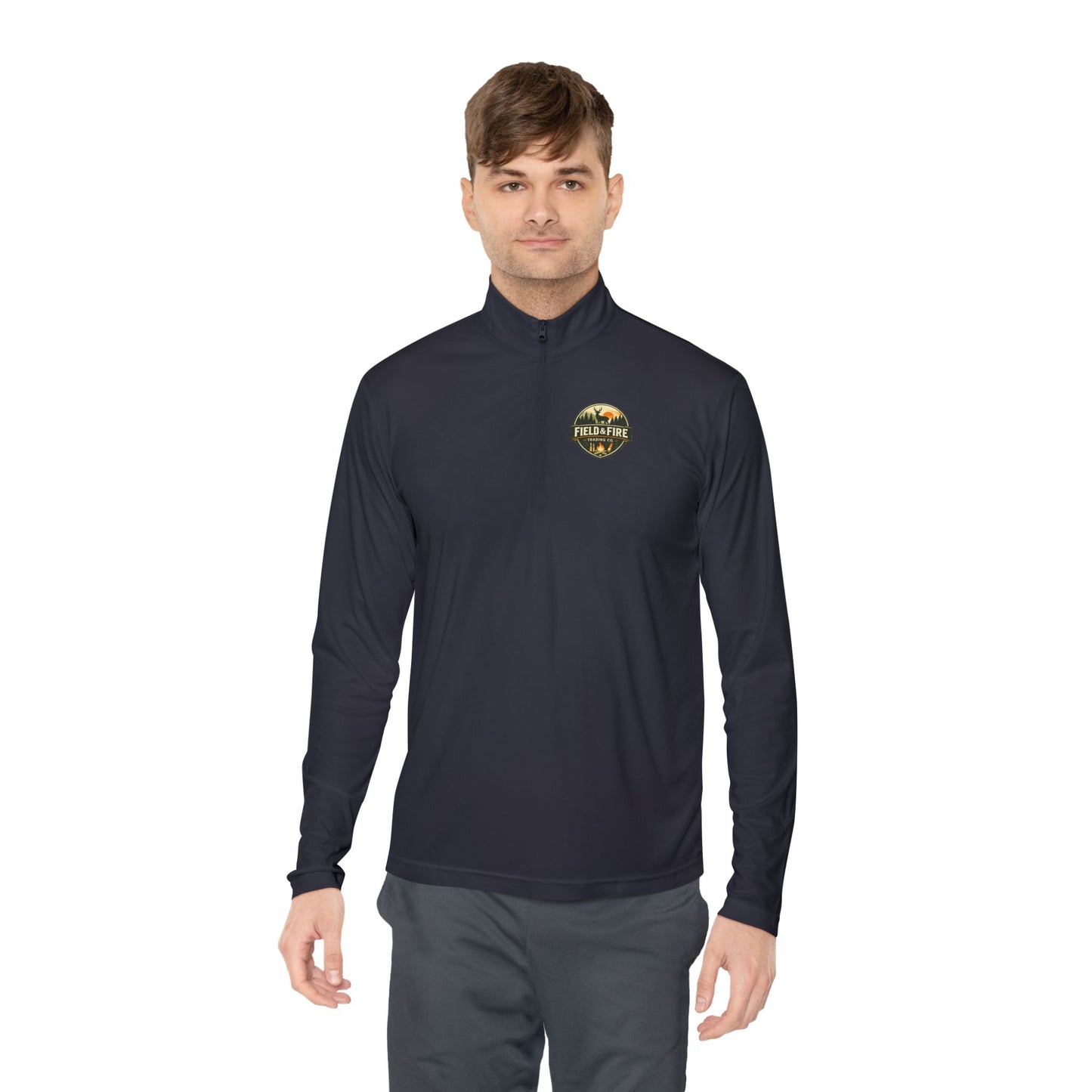 Field & Fire Trading Co Logo Unisex Quarter Zip Pullover