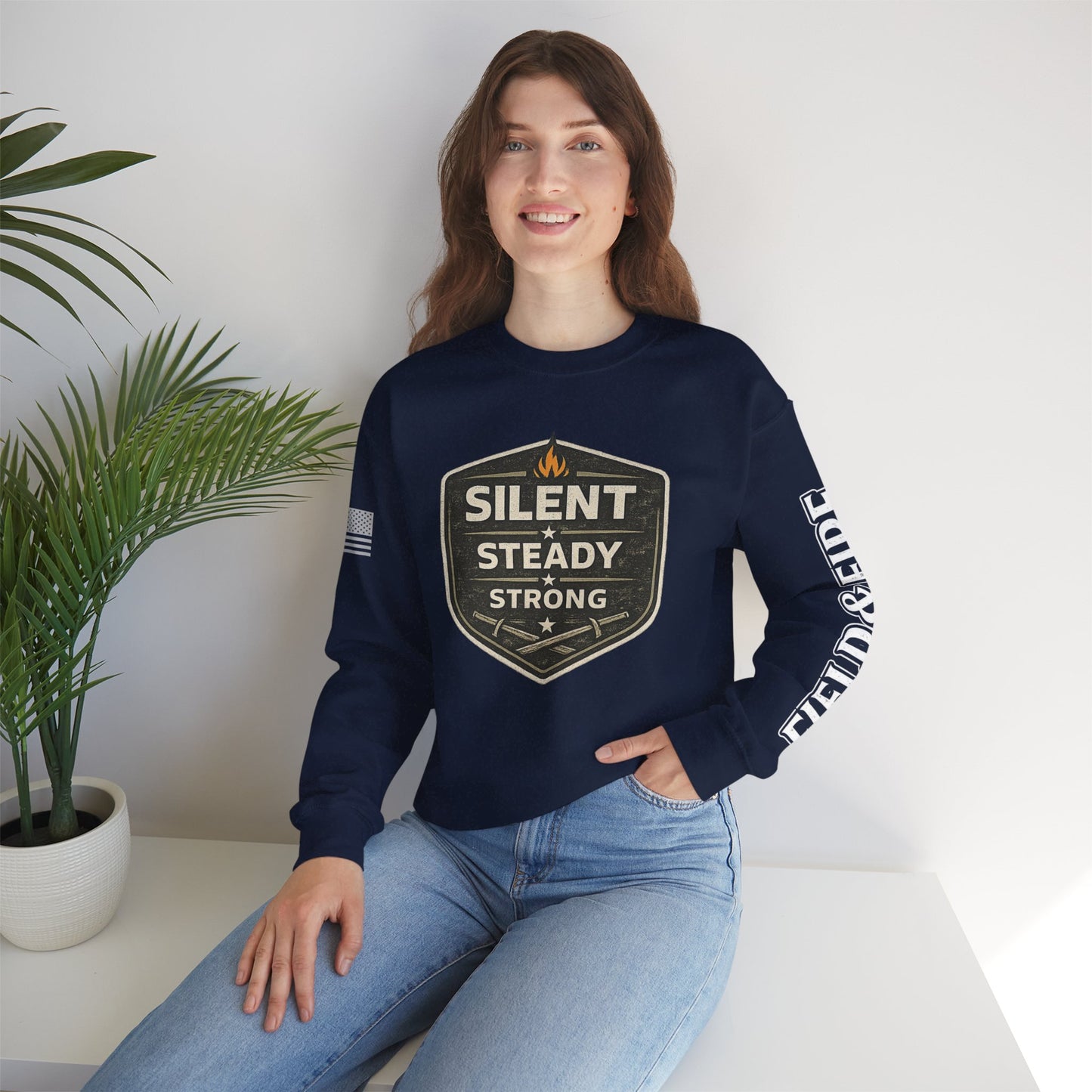 Silent Steady Strong Unisex Heavy Blend™ Crewneck Sweatshirt