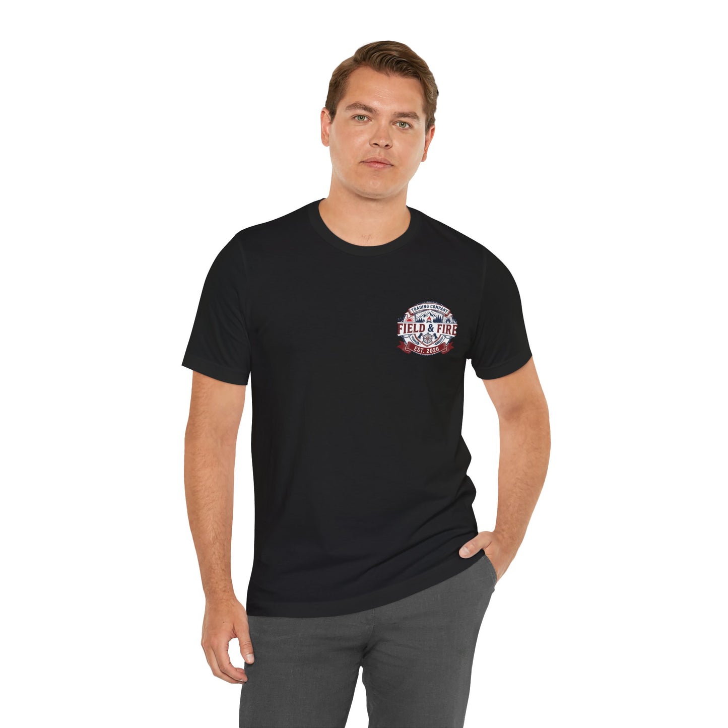 FNF Medallion Unisex Jersey Short Sleeve Tee - Red & Blue Design