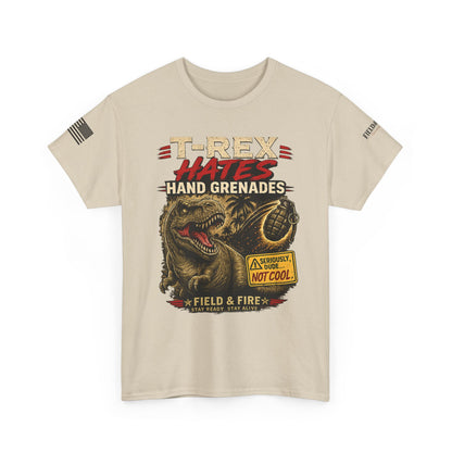 T-Rex Hates Hand Grenades Tee
