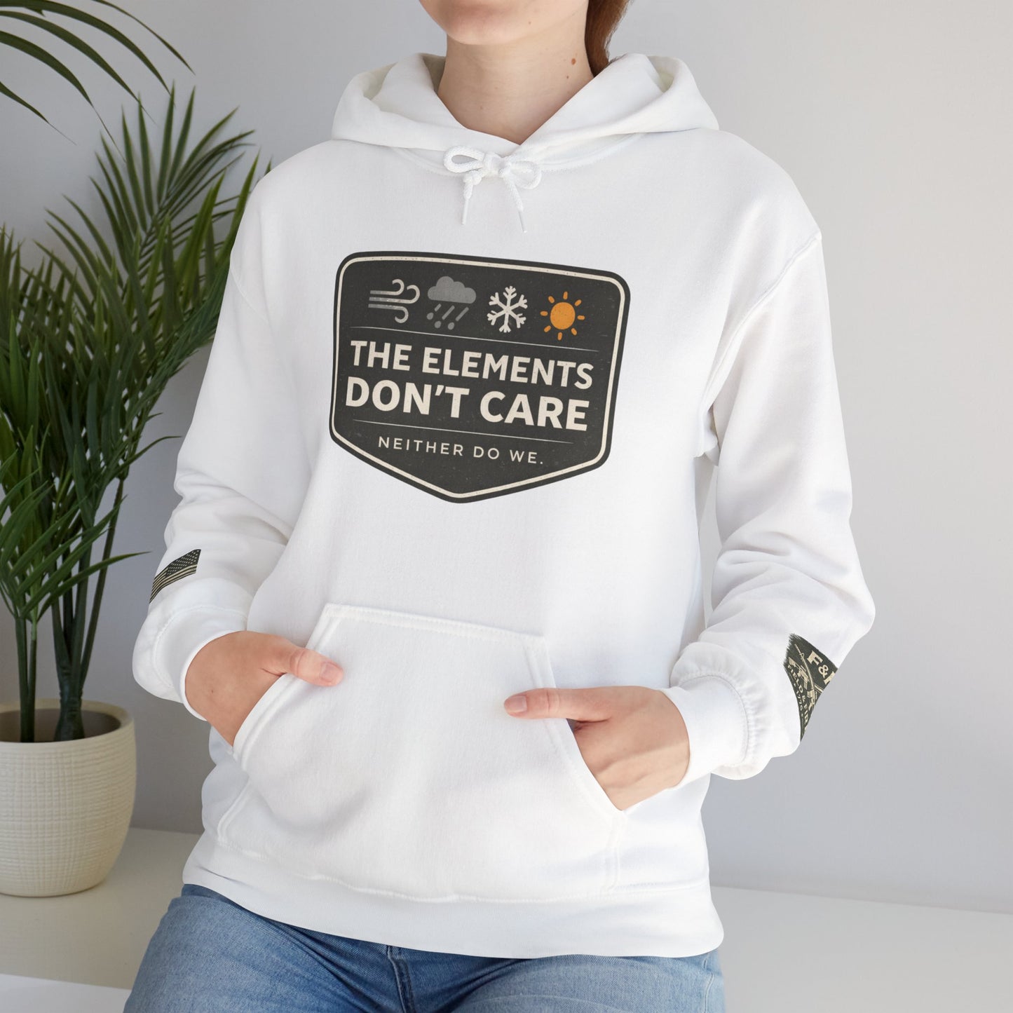 The Elements Don't Care Unisex Heavy Blend™ Hooded Sweatshirt