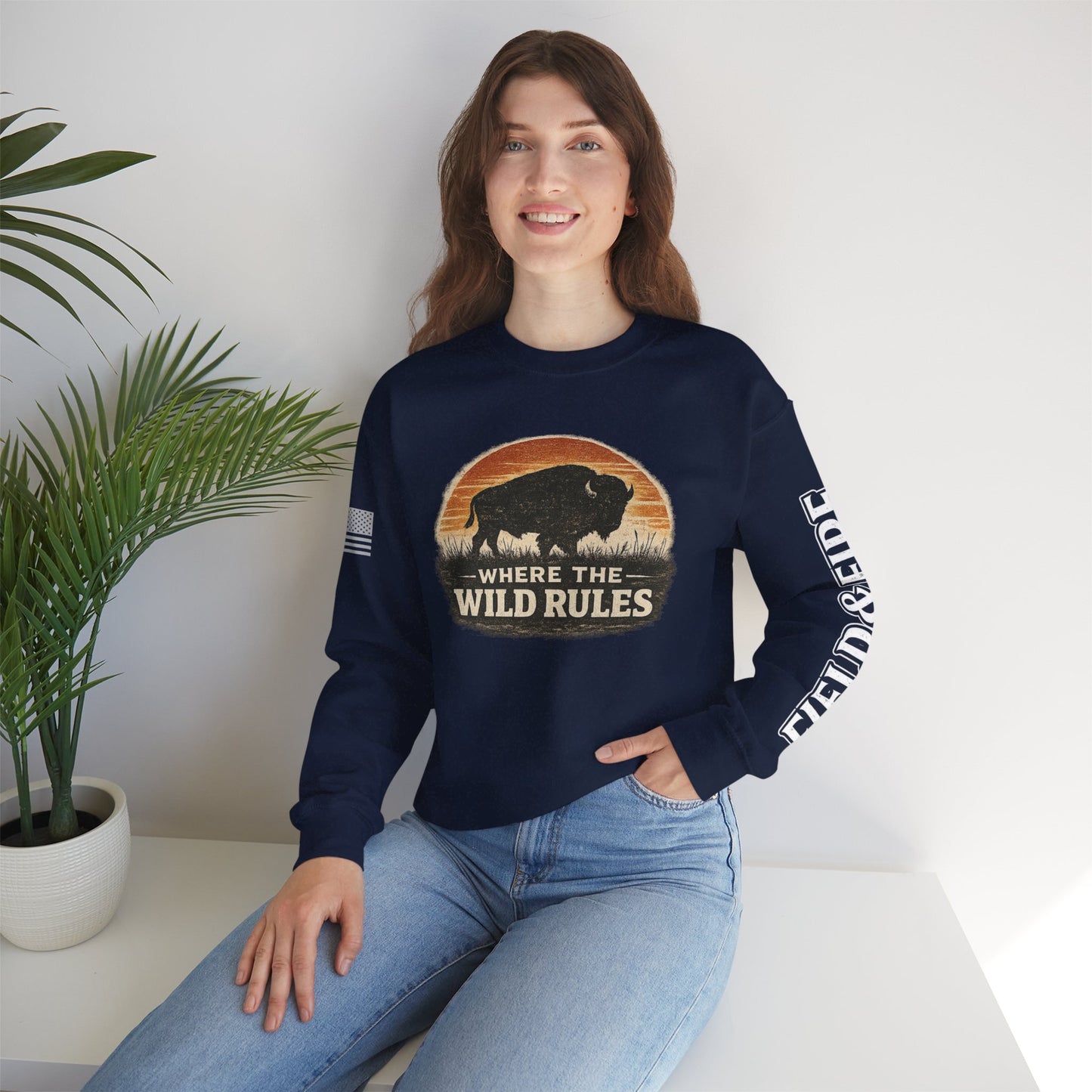 Where The Wild Rules Unisex Heavy Blend™ Crewneck Sweatshirt