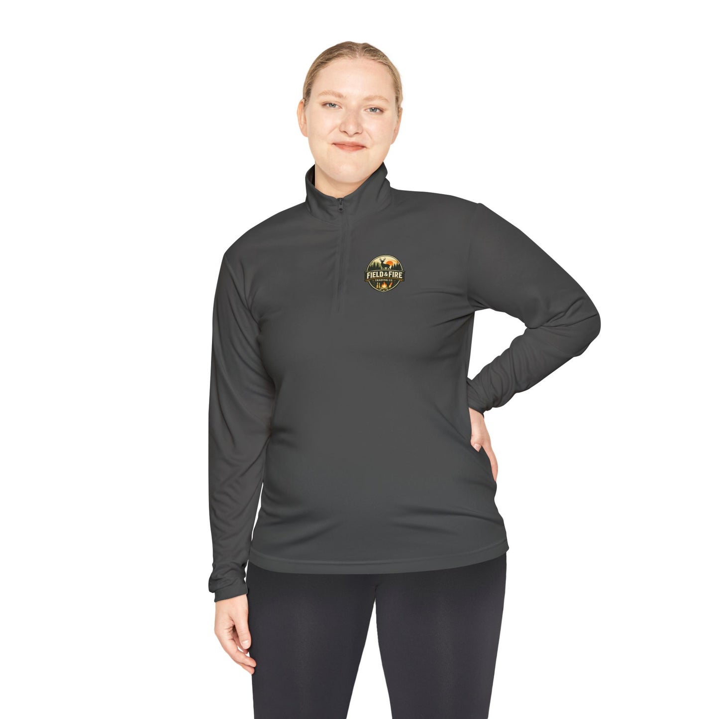 Field & Fire Trading Co Logo Unisex Quarter Zip Pullover