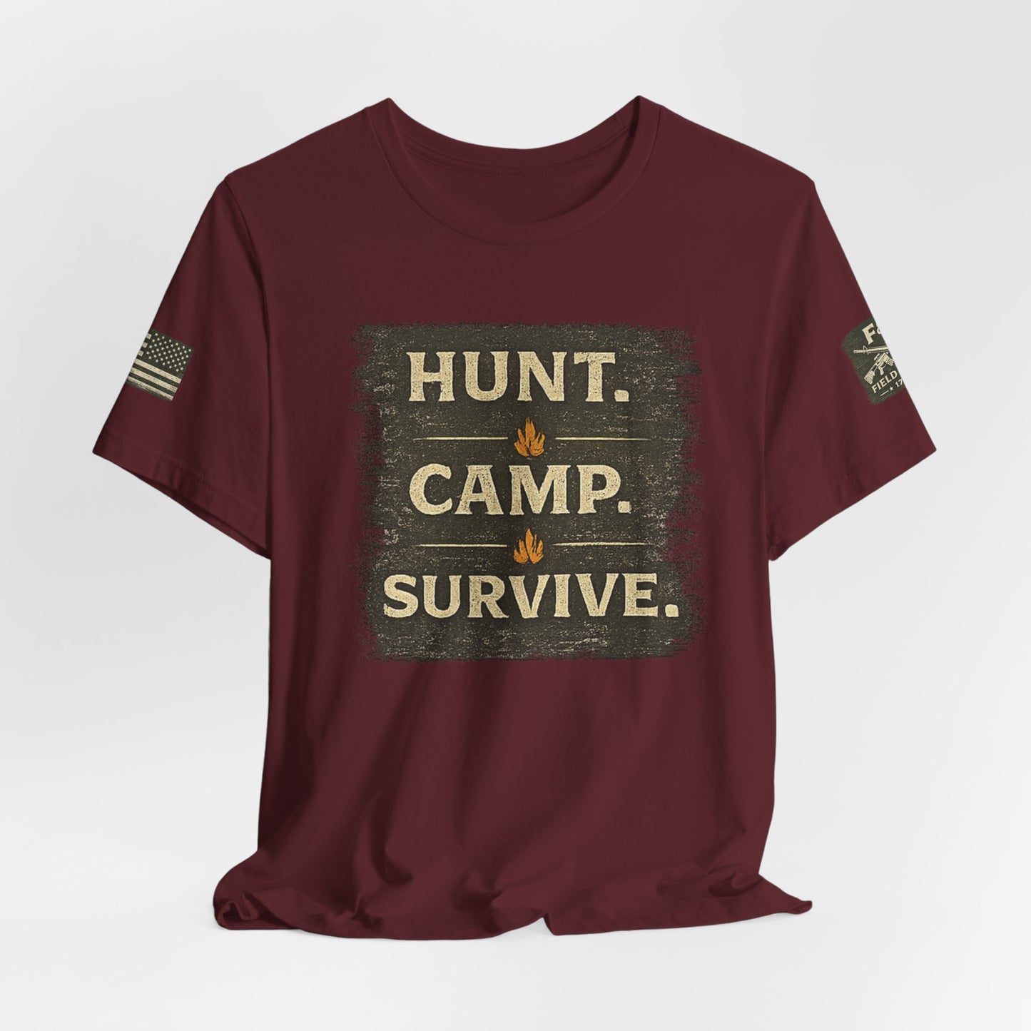 Hunt Camp Survive Unisex Jersey Short Sleeve Tee